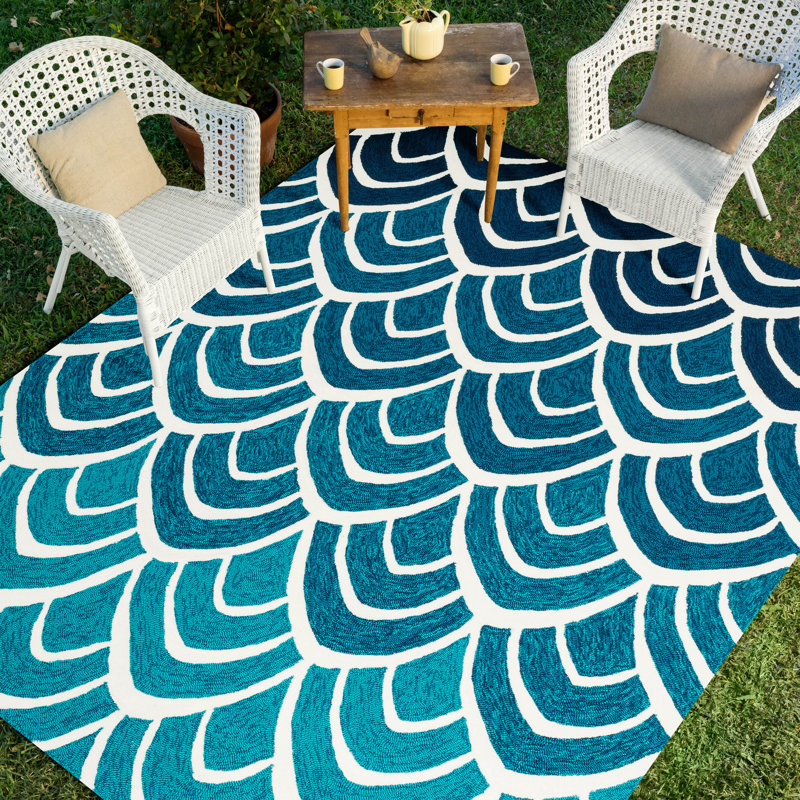 Naal Ikat Indoor / Outdoor Rug, Round 7'10"