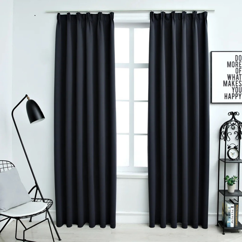 Zasche Blackout Curtain Pair, 140 W x 175 D cm