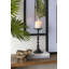 Ensemble de 2 porte-bougies décoratifs en fer noir avec motif de broches