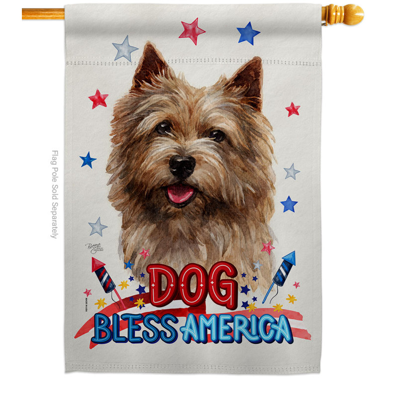 Drapeau de maison Patriotic Norwich Terrier