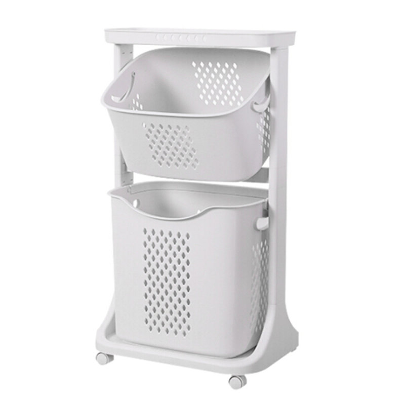 Bergerson Plastic Laundry Room Organizer with Wheels