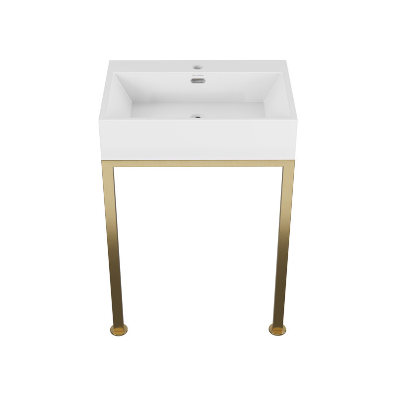 Concorde 24" Rectangle Console Sink, Gold