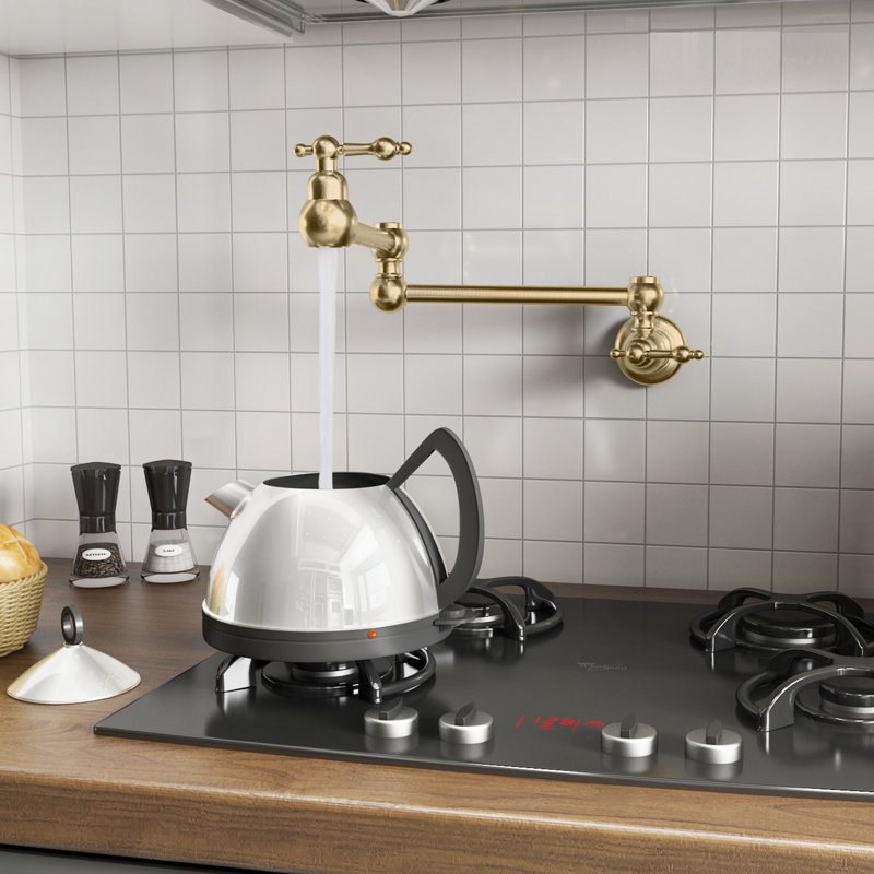 Mondawe Kitchen Faucet, Brushed Gold