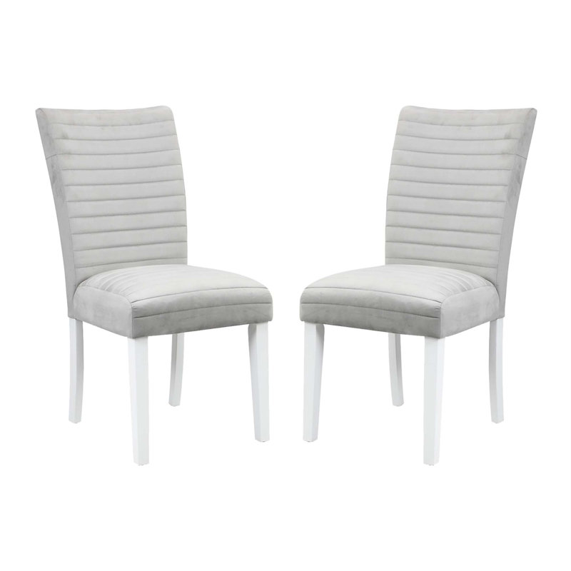 Ensemble de 2 chaises d'appoint rembourrées en velours