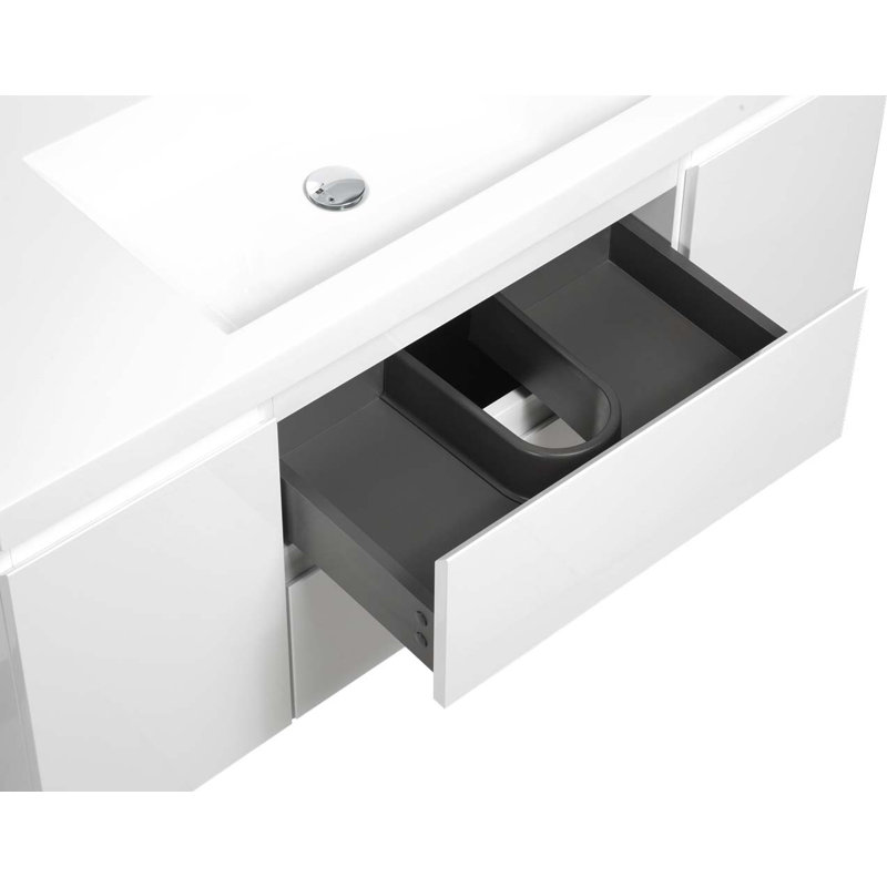 Meuble-lavabo simple 47,24 po avec plateau en résine Henzley