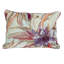 Coussin 14 "x 20" en coton rose et mauve à motif floral avec paillettes
