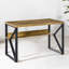 Daucourt 120cm W Rectangle Computer Desk Industrial Rustic Brown Home Office Furniture