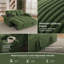 Canapé-lit convertible 65 po avec lit escamotable, canapé-lit avec table d'appoint et ports de charge USB, vert-1683950575