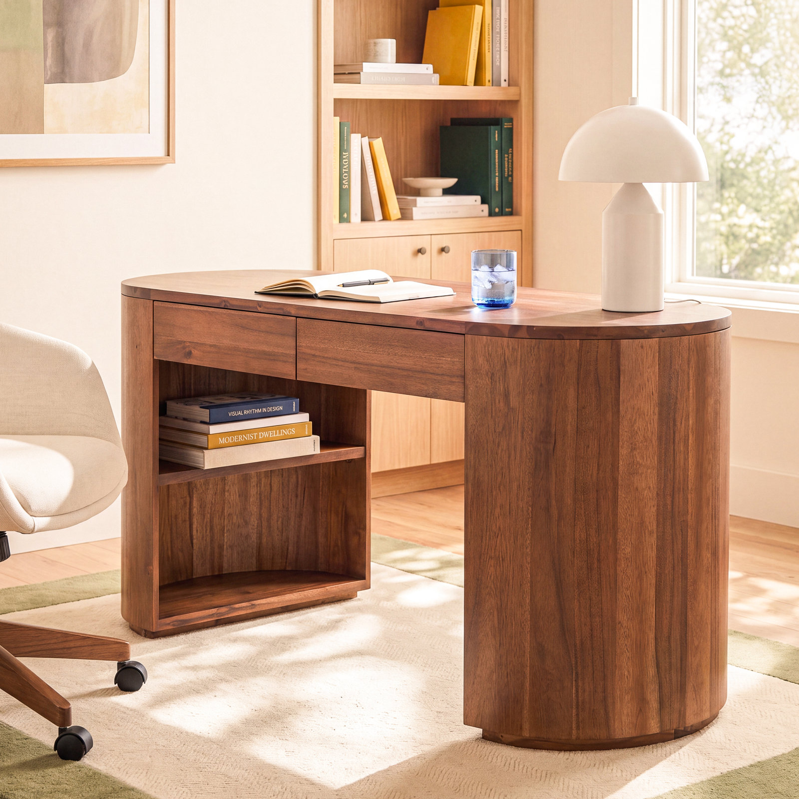 Lillian Writing Desk, Caramel Brown