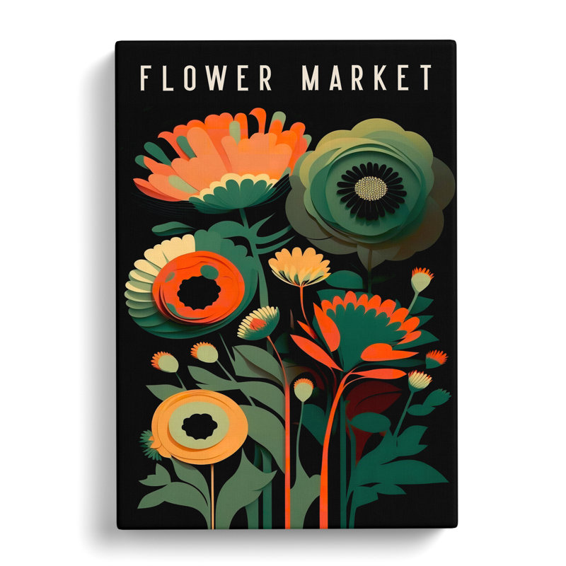 Contemporary Flower Market Exhibition No.13 - Wrapped Canvas