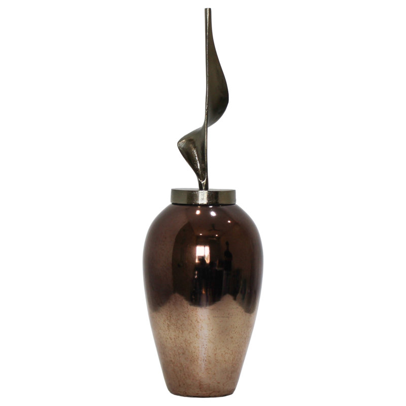 Fouzan Large Urn With Topper, 26"