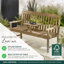 Cascio 2 Seater Solid Wood Outdoor Garden Bench with Table - Rustic Farmhouse Style