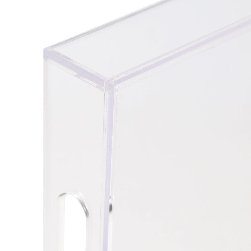 Clear Acrylic Letter Tray with Handles and Anti-Slip Feet