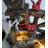 Decorative Garden Birdhouse Three Tier Water Fountain Outdoor with LED Lights and Water Wheel