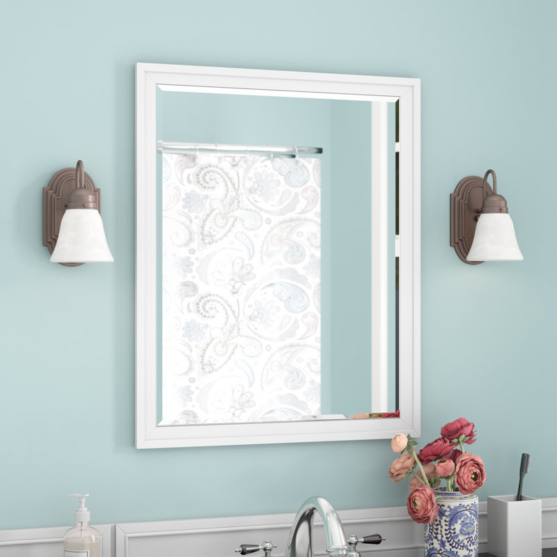 Perin Mirror, 27.5" H x 21.5" W, White