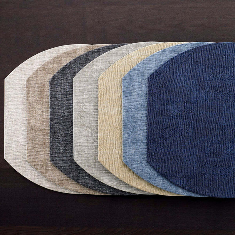 New Luster Eliptic Placemats, Ice Blue