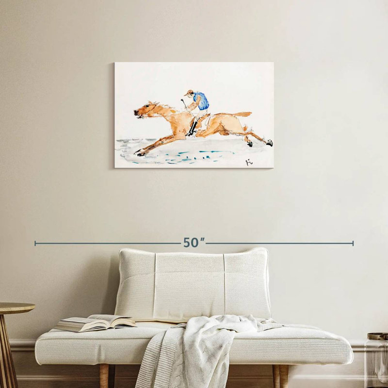 Sirécie au galop Sireci 1878, H 20 po x l 30 po
