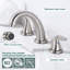 Robinet de lavabo de salle de bain espacé Aleasha, robinet à 3 trous avec bonde escamotable-89200505