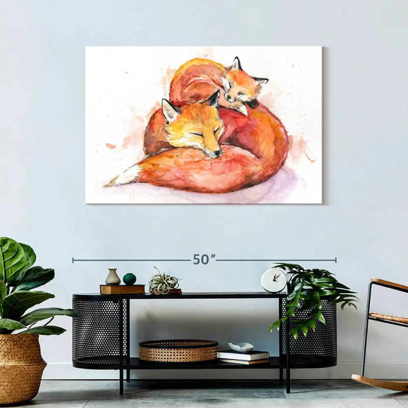 Brampt Foucault's Foxes, 30" H x 45" W
