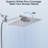 10" Shower : High Rainfall & Handheld With 11" Arm, 6 Spray Patterns, Non-Leaking, Stainless Steel, Wall Mount, Square Shower, Adjustable Water Flow Kit: Settings, Self-Cleaning, Leak Proof, Mounted,-127368498