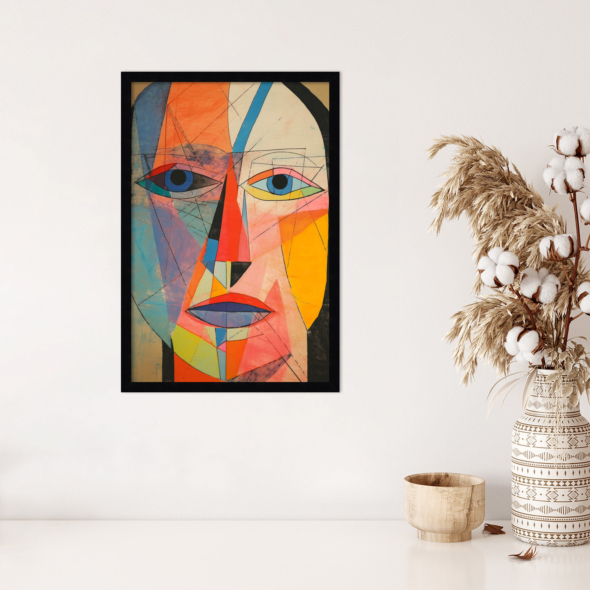 The Face by Treechild, Black, 25" H x 17" W