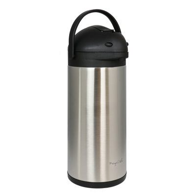 MegaChef 5 Liter Stainless Steel Vacuum Body Pump Cap Air Pot