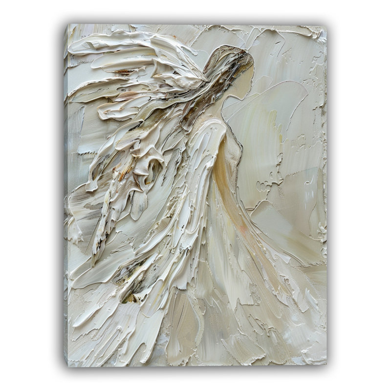 Art mural sculpté sur toile sculptée Grace, L 36 po x H 48 po x P 1,5 po