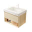 Comptoir en pierre frittée de 30 po Calacatta Gold et cuve en céramique encastrée, sans armoire, sans robinet ni drain, convient au meuble-lavabo FRIGGA, TILLEY, YOLAN, etc.