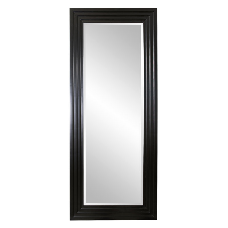 Miroir pleine longueur Amy, 82 po x 34 po, Noir lustré