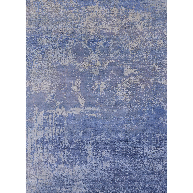 Tapis bleu / gris Bromide, Rond 3 pi