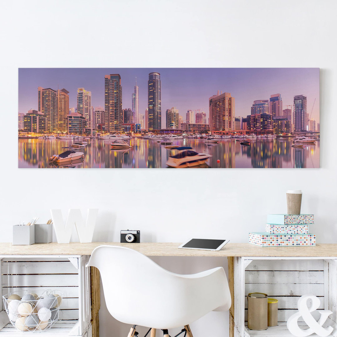 Leinwandbild Dubai Skyline und Marina