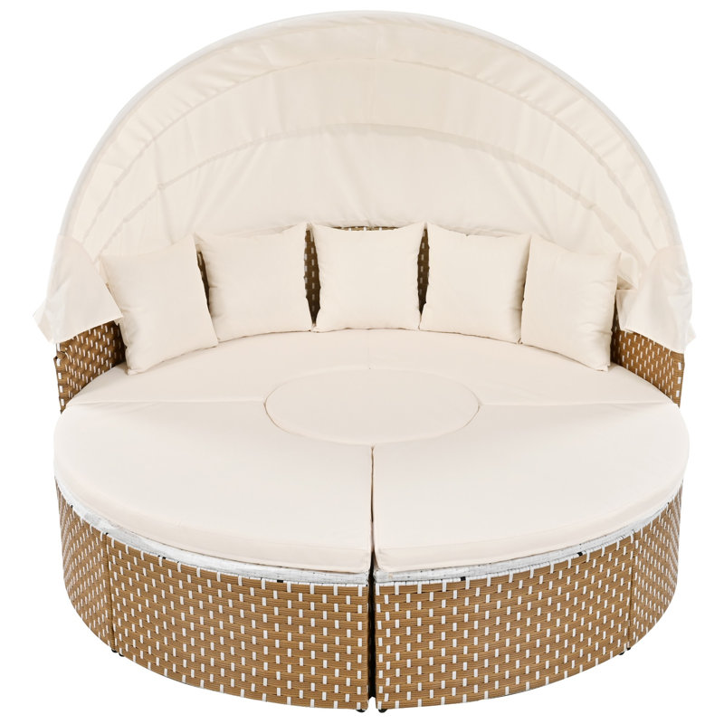 170cm Wide Curved Iron Patio Daybed