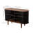 Sideboard Buffet Cabinet(black) - Modern Fluted Storage Cabinet (47.25in W X15.75in D X28.75in H), Tambour Sliding Doors, 2 Sockets+2 Usb+1 Type-c - Solid Wood Legs, Mdf Build, Anti-dumping Device - Dining/living/office Use, Tv Stand-420219175