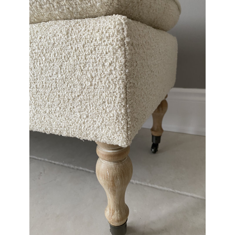 Banc rembourré Andrewson, Crème / blanc