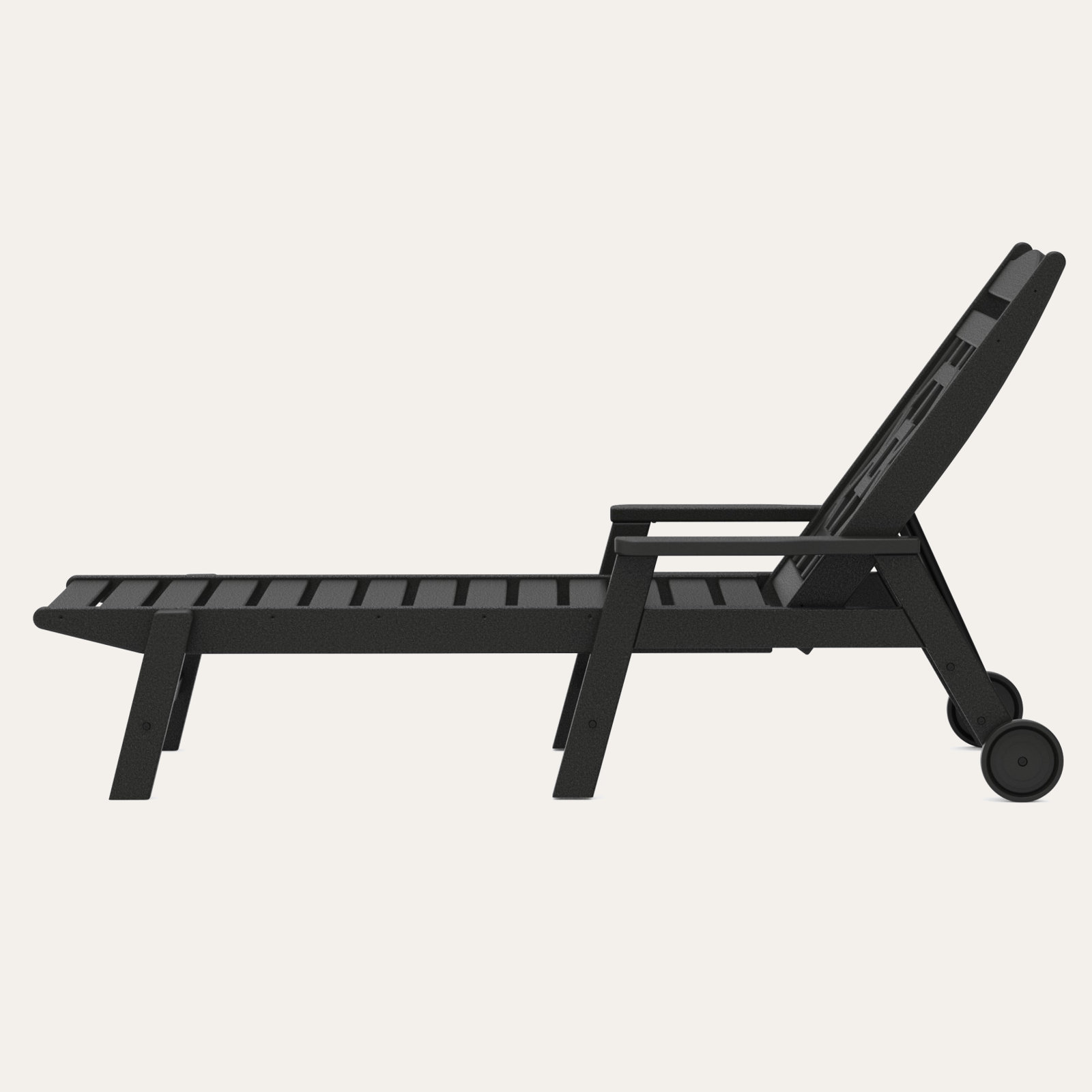 POLYWOOD® Chinoiserie 27" Patio Chaise Lounge, Black