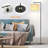 Nylene 64" Arc/Arched Floor Lamp with Remote Control and Bulb Included-1941564430