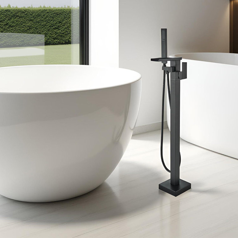 Bec de baignoire au sol avec douche à main