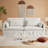 CozyNest 84" Slipcovered Sofa with Four Pillows-2097183987