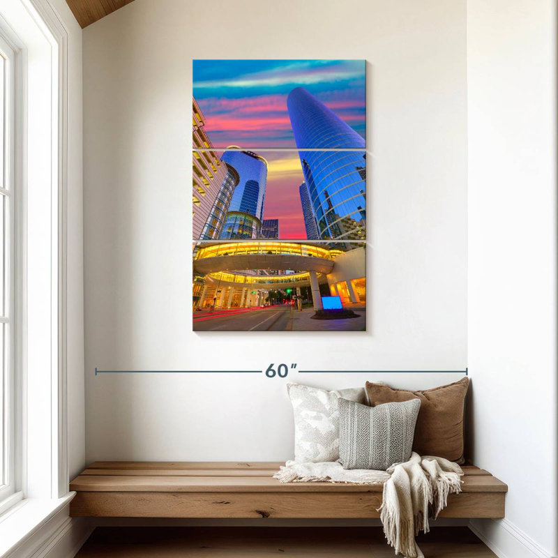 Lilie Downtown Houston Skyscrapers, 45" H x 28" W
