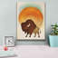 «Blazing Sun Bison» par Ryan Fowler, estampe numérique sur toile-1346911606