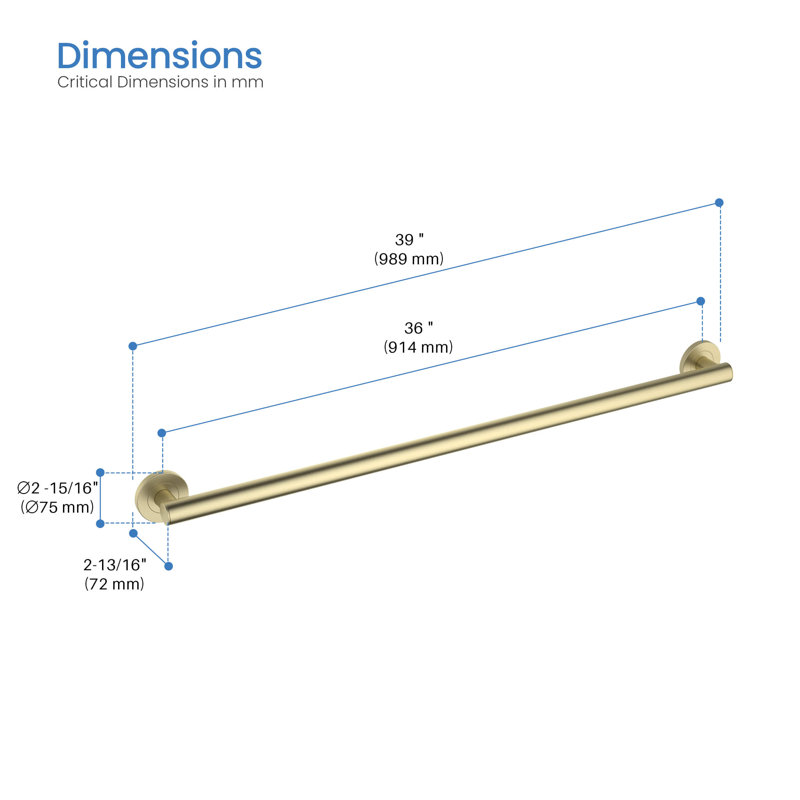 38.94'' Grab Bar, Gold
