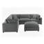 Canapé modulaire 6 pièces Caylie - gris anthracite
