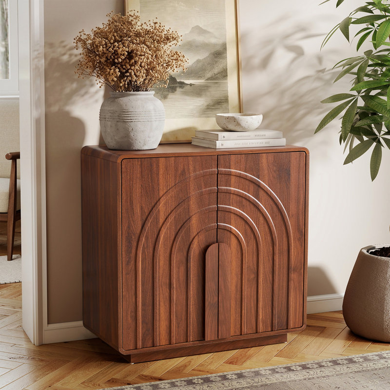 Buffet décoratif 2 portes 32,17 ", Noyer