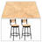 Adran 26.78" Seat Height Counter Stools Bar Stools, 360 Degree Rotatable Seat, 2 Pcs-1870349058
