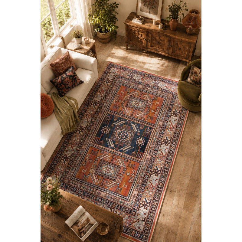 Tapis oriental tissé Ovid, Rectangle 7 pi 10 po x 10 pi 9 po