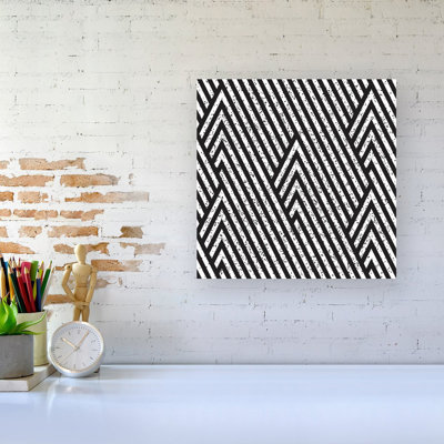 Oblique Grunge Pattern - Wrapped Canvas Print