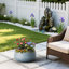 Grand pot à fleurs rond en pot 20 po intérieur / extérieur avec trou de drainage gris ardoise (intérieur amélioré)-1053064300-1053037890