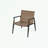 3 Pieces Outdoor Set with 2 PE Rattan Chairs