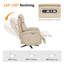Fauteuil inclinable électrique à deux moteurs avec base pivotante, charge USB et de type C, similicuir-546516575