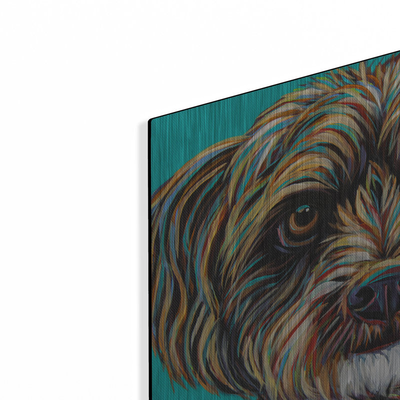 «Blue Doodle Brother 1» par Carolee Vitaletti, H 12 po x l 12 po